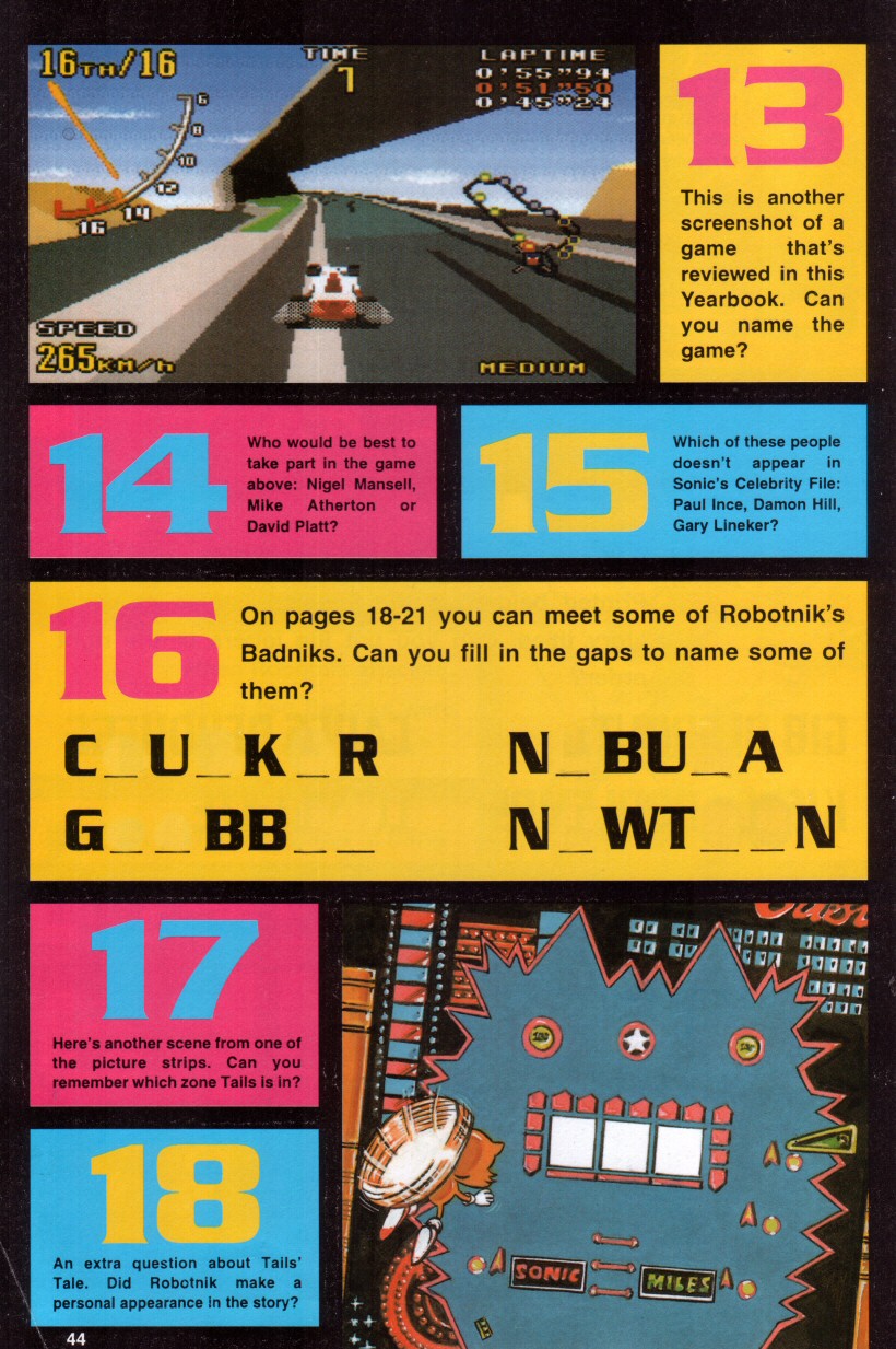 Sonic the Hedgehog Yearbook 1992 Page 40
